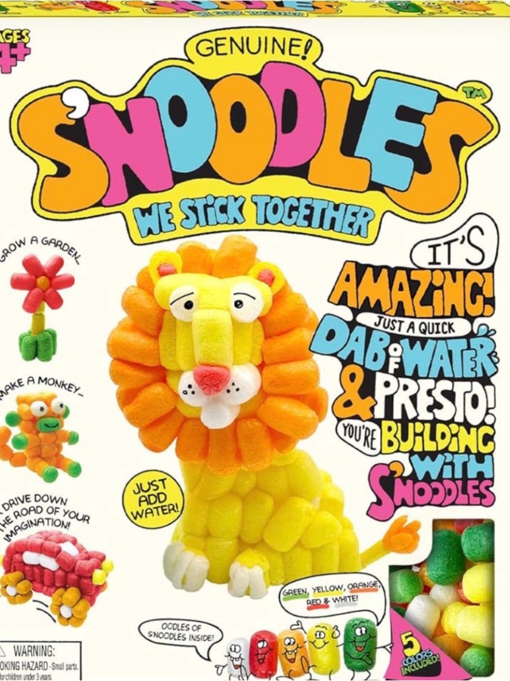 Snoodles Lion Building Set – Yellow & Orange Creative Blocks